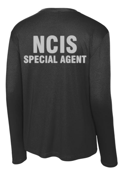 NCIS S/A WICKING LONG SLEEVE SHIRT IN GREY INK-ST350LS
