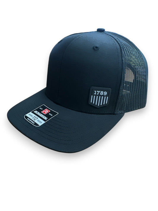 USMS PVC 1789 LOGO BLACK/GREY RICHARDSON HAT