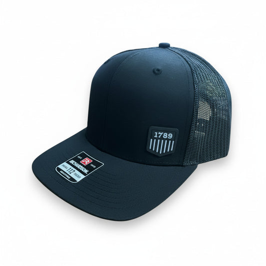 USMS PVC 1789 LOGO BLACK/GREY RICHARDSON HAT