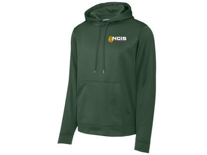 NCIS LOGO ON SPORT TEK WICKING HOODED PULLOVER-F244