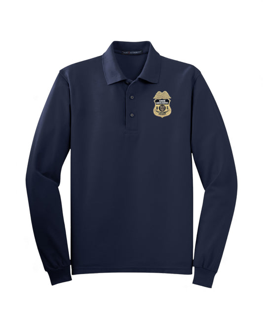 MEN'S LONG SLEEVE OFAC ENFORCEMENT PORT AUTHORITY POLO - K500LS