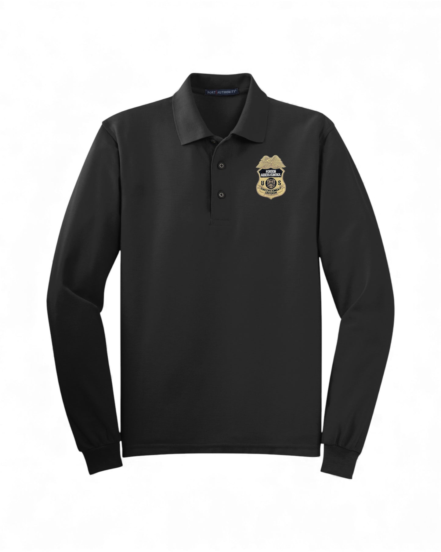 MEN'S LONG SLEEVE OFAC ENFORCEMENT PORT AUTHORITY POLO - K500LS