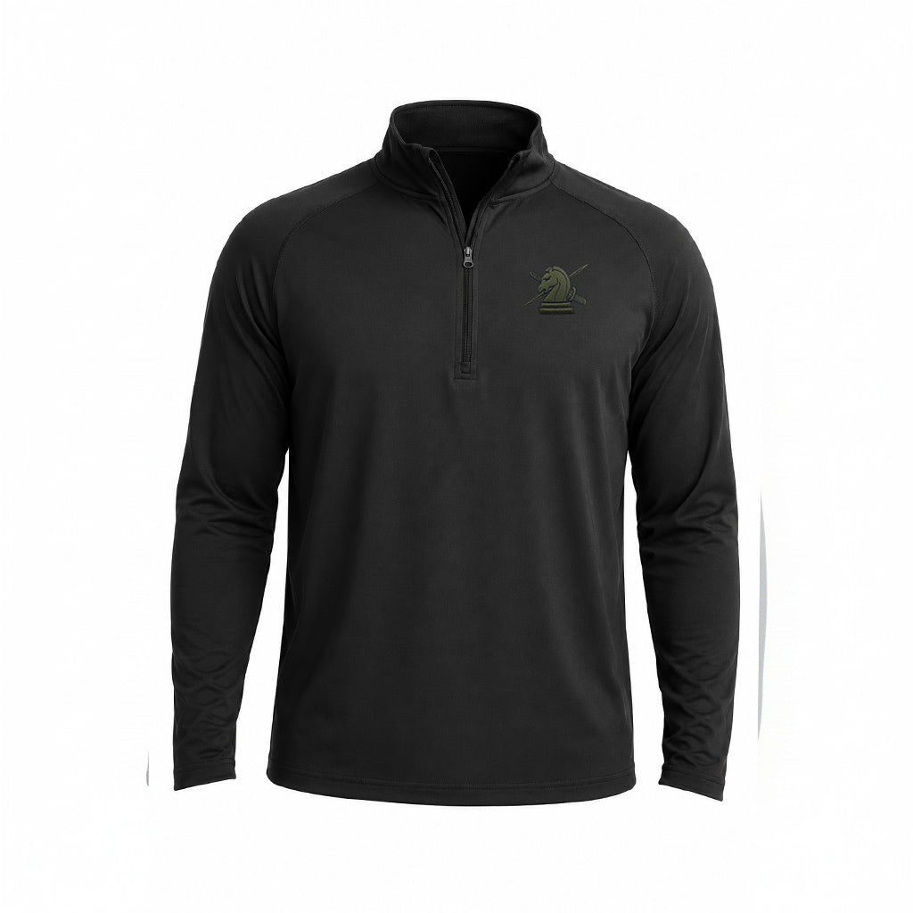 ICE FUGITIVE OPS (NO TEXT) EMBROIDERED ON 1/4 ZIP PULLOVER SPORT-TEK STRETCH ST850
