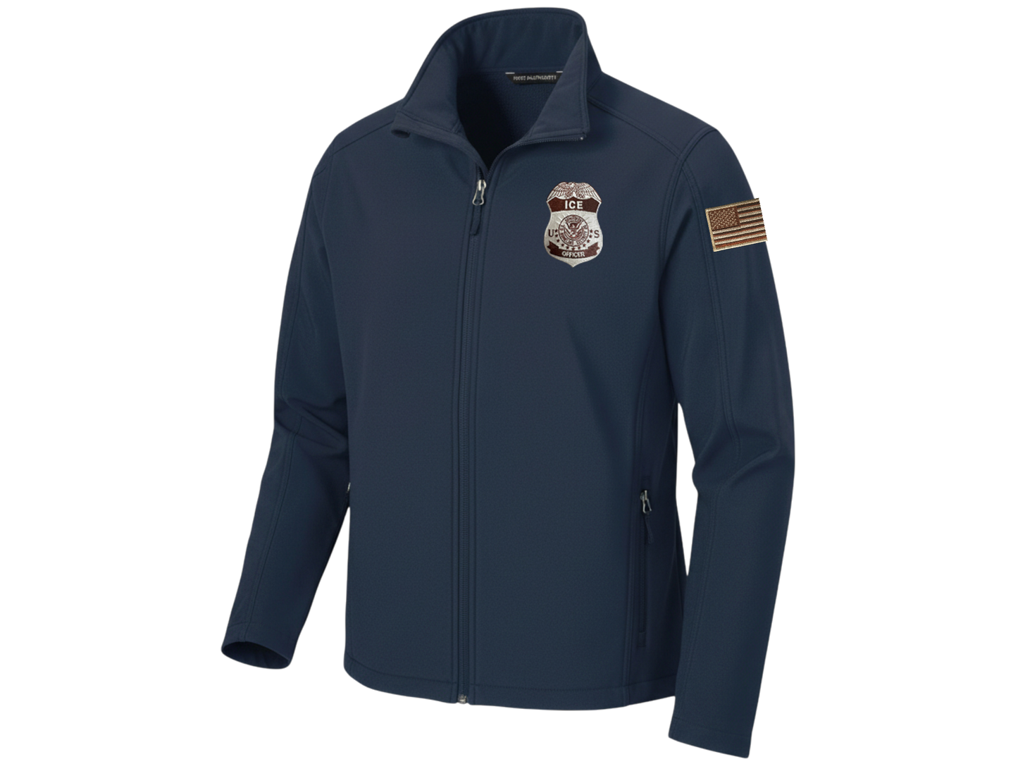 MEN'S ICE OFFICER BADGE SOFT SHELL JACKET-J317