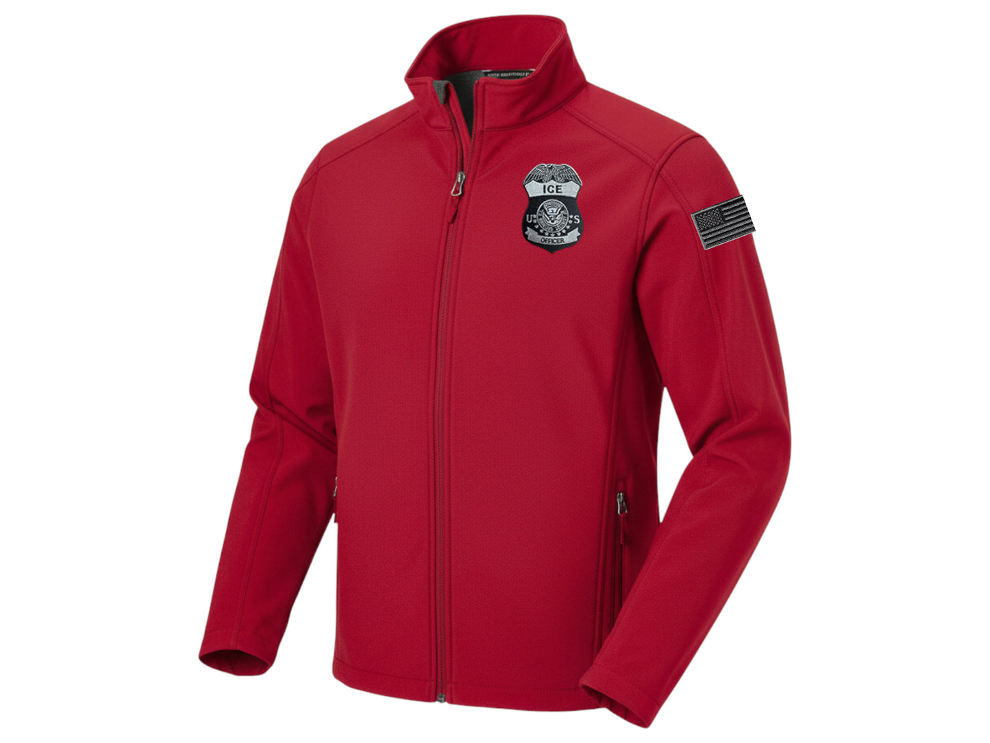MEN'S ICE OFFICER BADGE SOFT SHELL JACKET-J317