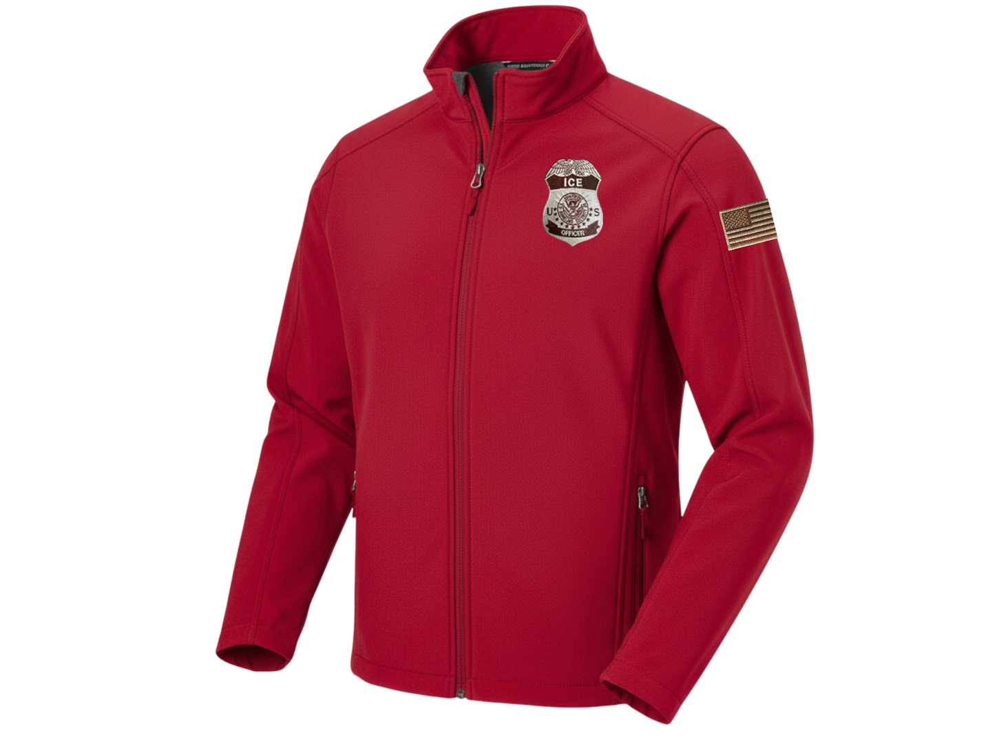 MEN'S ICE OFFICER BADGE SOFT SHELL JACKET-J317