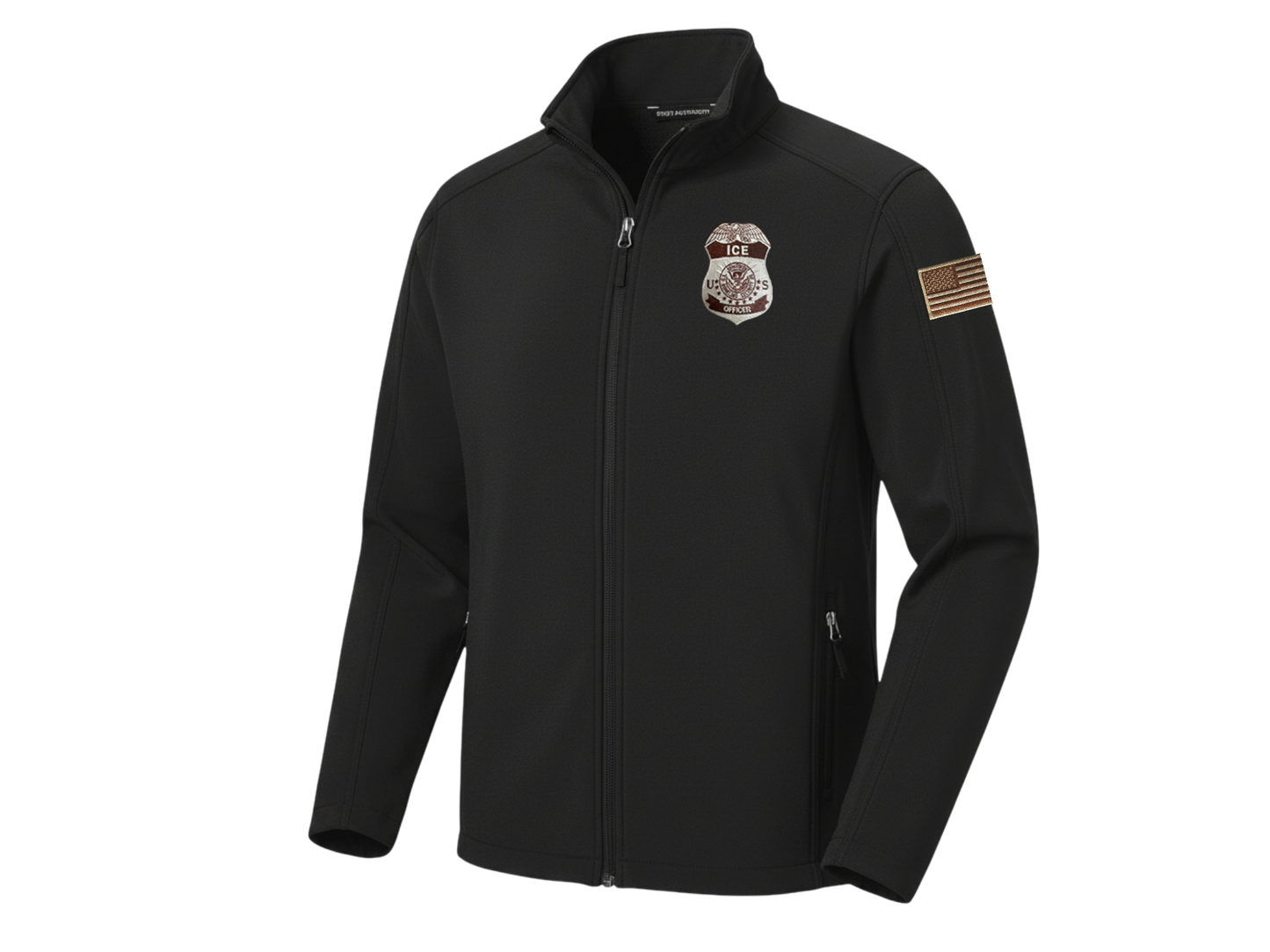 MEN'S ICE OFFICER BADGE SOFT SHELL JACKET-J317