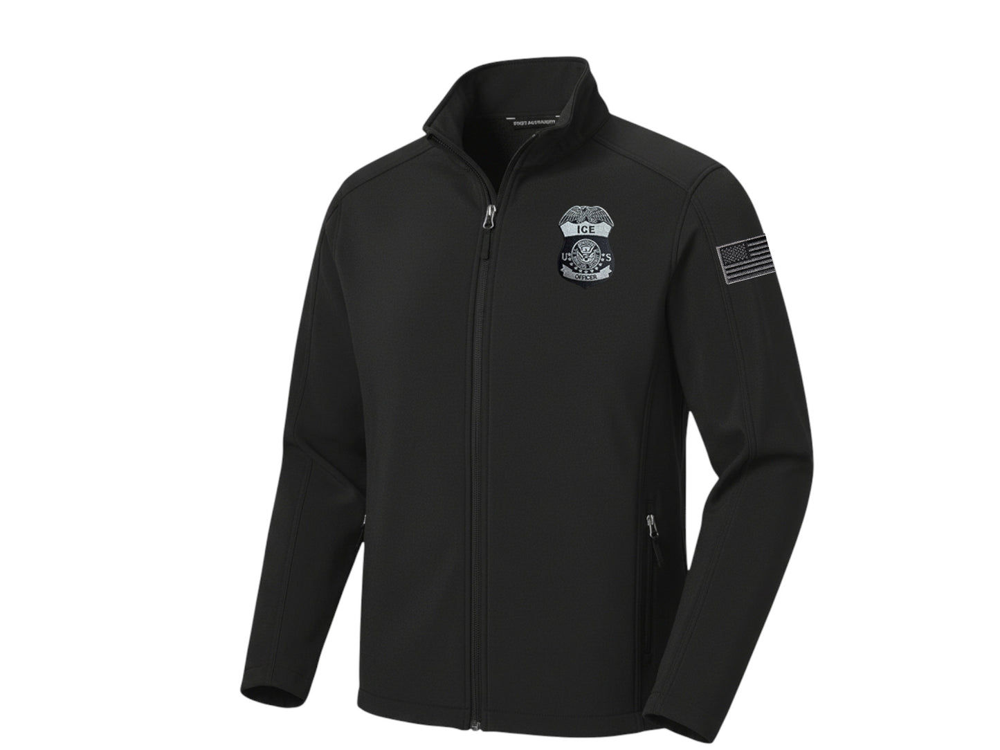 MEN'S ICE OFFICER BADGE SOFT SHELL JACKET-J317