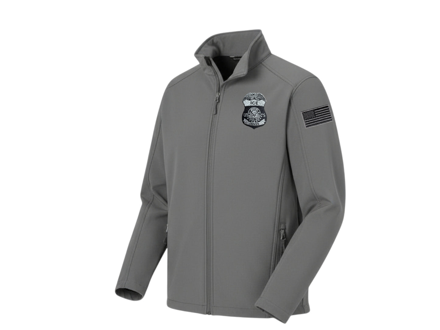 MEN'S ICE OFFICER BADGE SOFT SHELL JACKET-J317