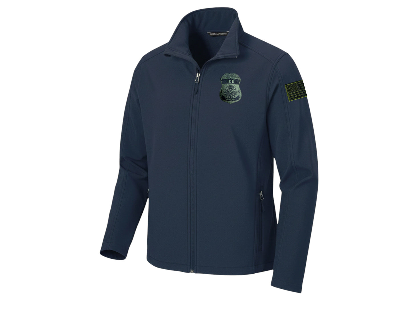 MEN'S ICE OFFICER BADGE SOFT SHELL JACKET-J317
