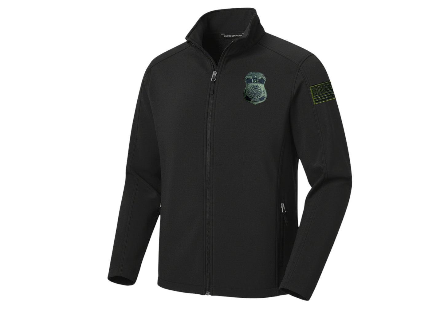 MEN'S ICE OFFICER BADGE SOFT SHELL JACKET-J317