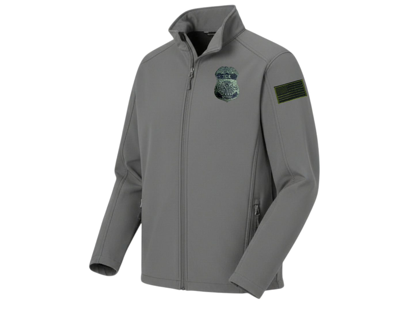 MEN'S ICE OFFICER BADGE SOFT SHELL JACKET-J317