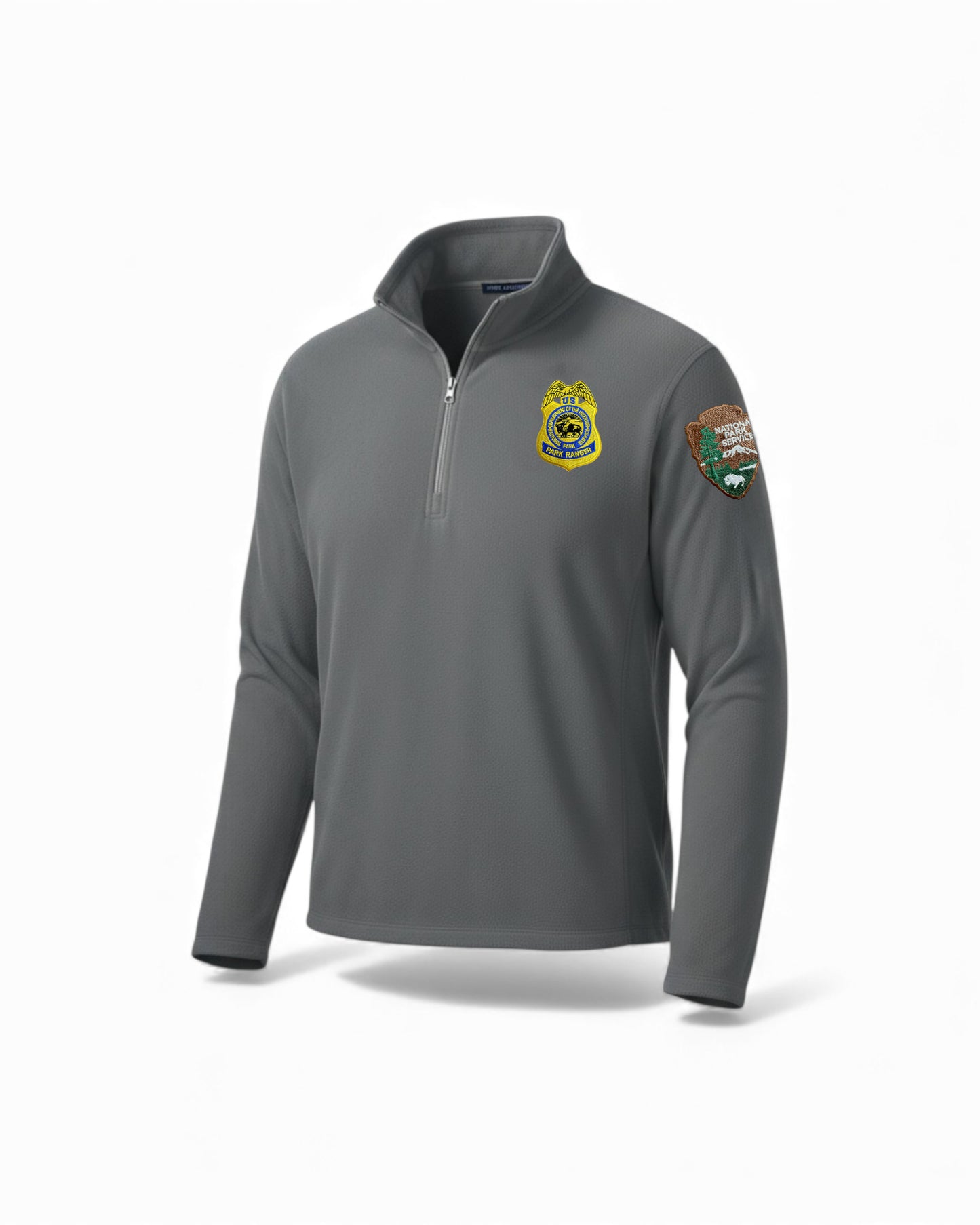 MEN'S MICROFLEECE 1/2 ZIP PULLOVER BADGE/ARROWHEAD