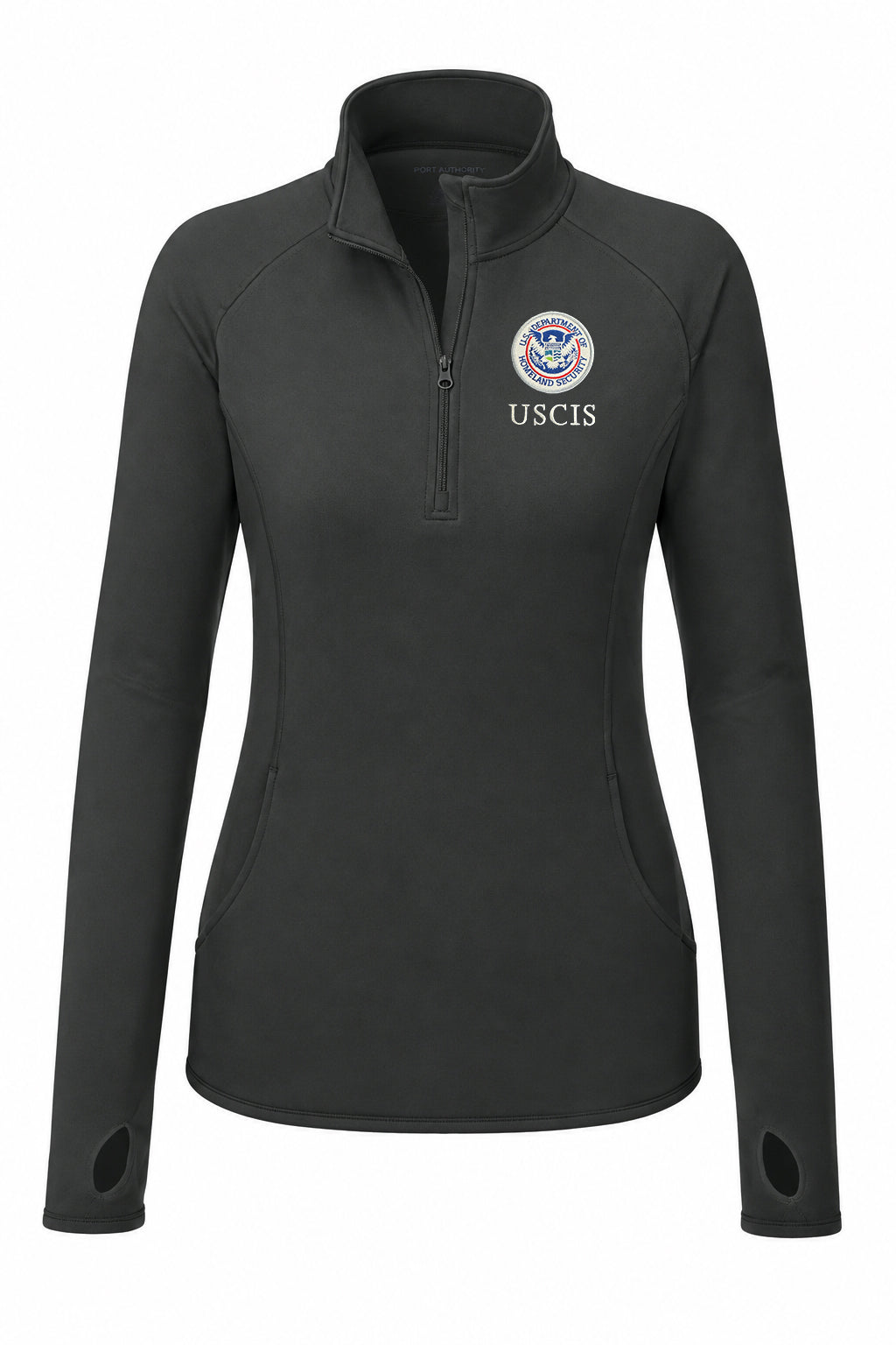 WOMEN'S USCIS SPORT TEK SPORT WICK STRETCH 1/2 ZIP PULLOVER-LST850