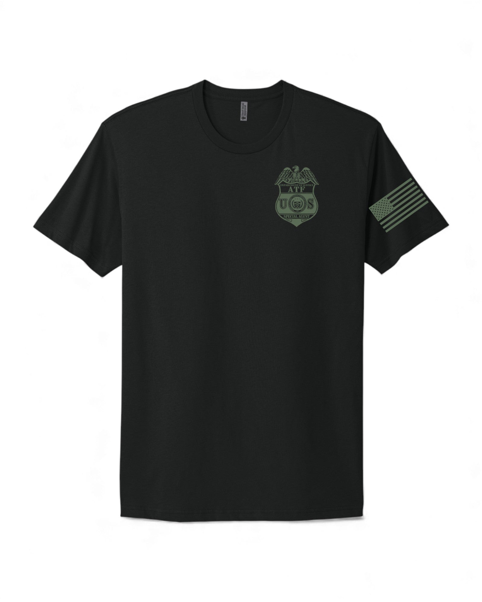 ATF S/A BADGE NEXT LEVEL BRAND T-SHIRT W/ FLAG-NL3600 – Sally's