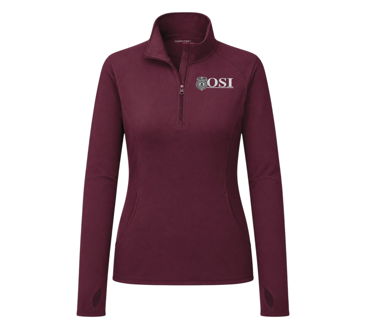 WOMEN'S OSI LOGO 1/4 ZIP PULLOVER SPORT-TEK SPORT WICK STRETCH LST850