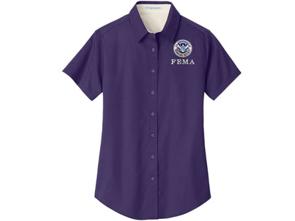 WOMEN'S FEMA BUTTON UP DRESS SHIRT-L508 – Sally's Cop Shop
