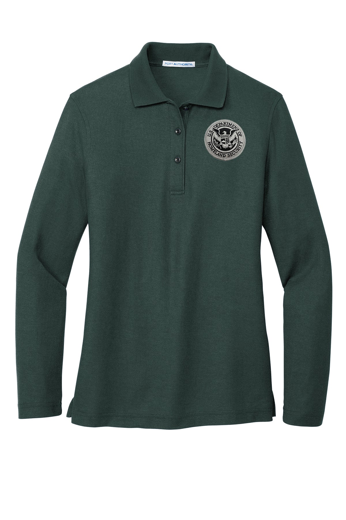 WOMEN'S DHS SEAL LONG SLEEVE PORT AUTHORITY POLO - L500LS