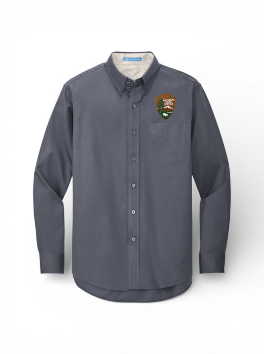 NPS ARROW HEAD BROWN STANDARD LONG SLEEVE BUTTON SHIRT S608