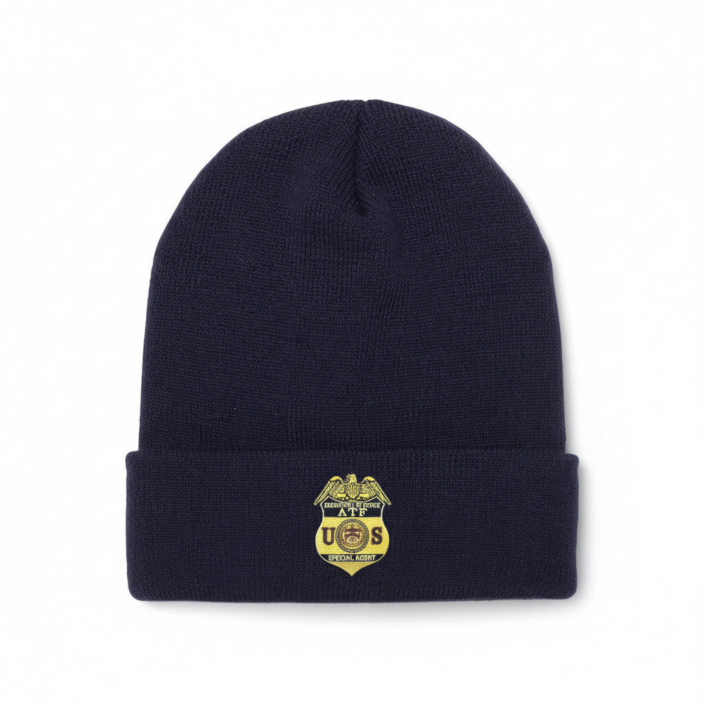 ATF SPECIAL AGENT BADGE CUFFED KNIT BEANIE