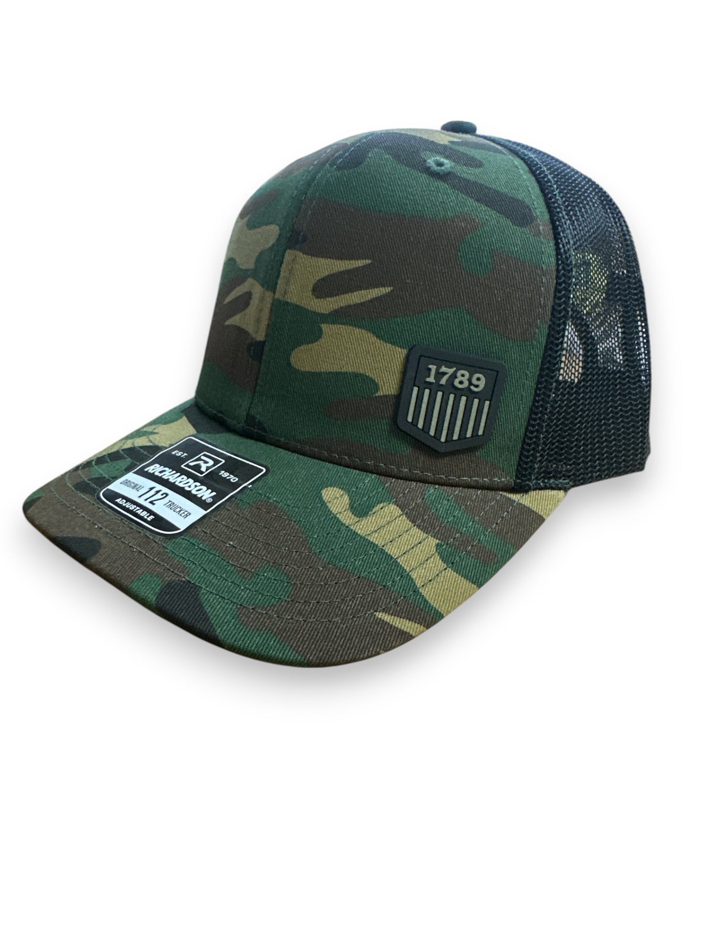 USMS PVC 1789 LOGO BLACK/OD TRUCKER HAT