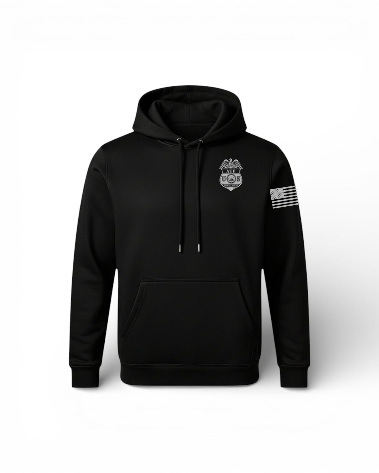 ATF BLACK WICKING HOODIE F244- GREY INK