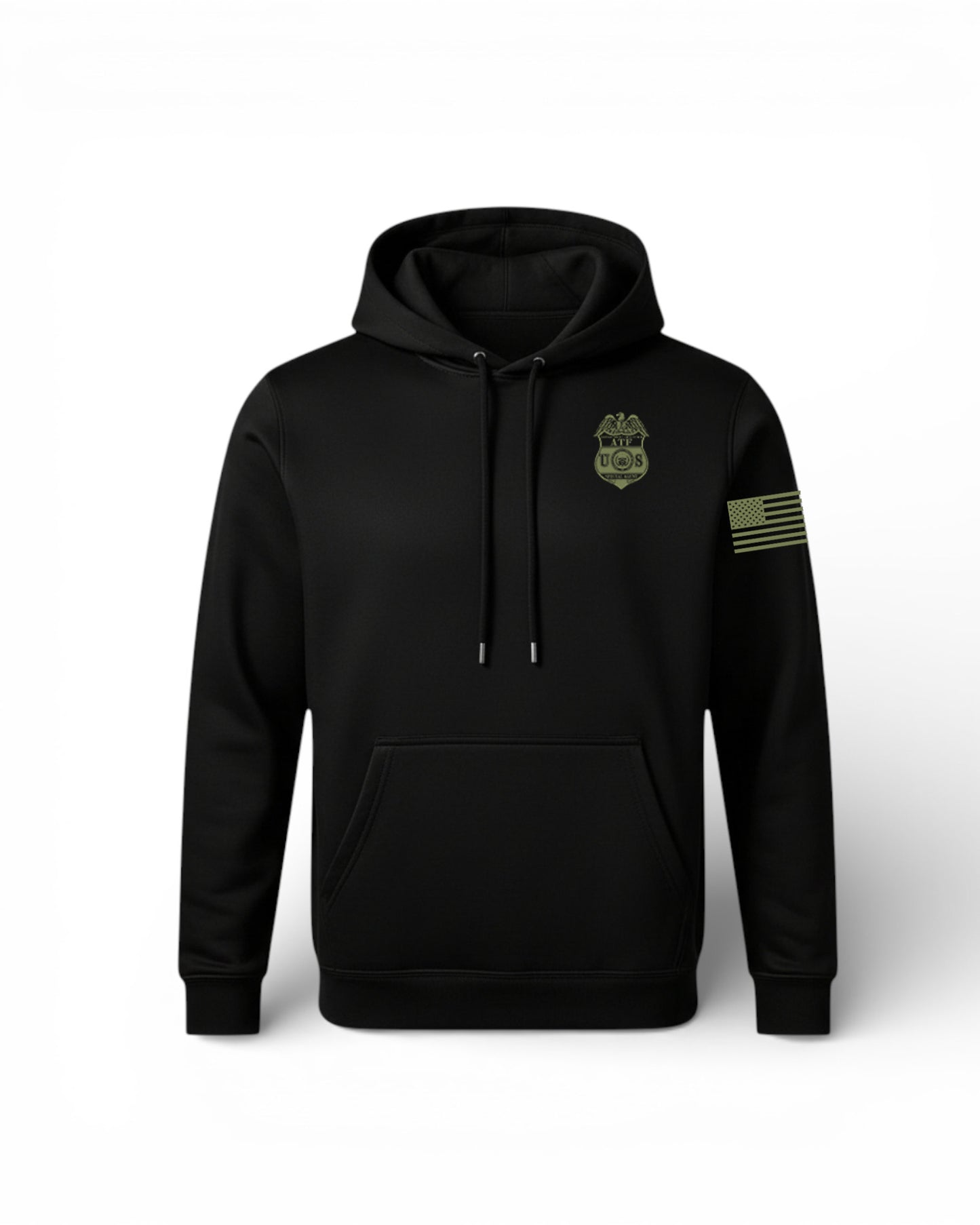 ATF BLACK WICKING HOODIE F244- GREY INK