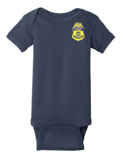 INFANT ONESIE WITH CBP JR. OFFICER BADGE