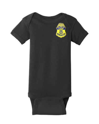 INFANT ONESIE WITH CBP JR. OFFICER BADGE