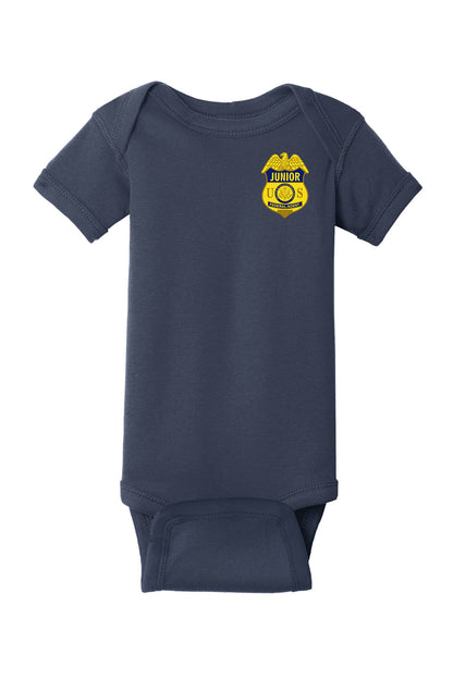 INFANT ONESIE WITH JUNIOR FEDERAL AGENT BADGE