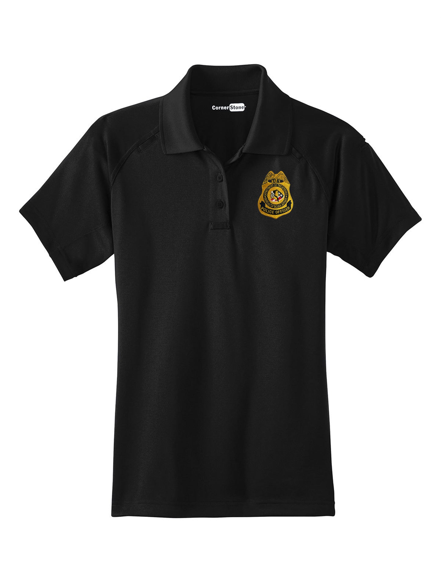 WOMEN'S BIA POLICE OFFICER BADGE POLO-CS411