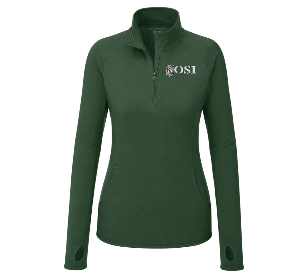 WOMEN'S OSI LOGO 1/4 ZIP PULLOVER SPORT-TEK SPORT WICK STRETCH LST850