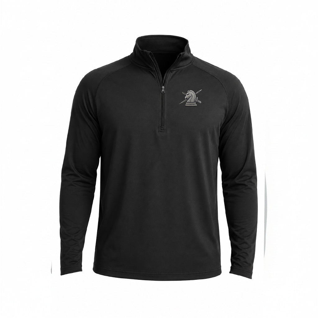ICE FUGITIVE OPS (NO TEXT) EMBROIDERED ON 1/4 ZIP PULLOVER SPORT-TEK STRETCH ST850