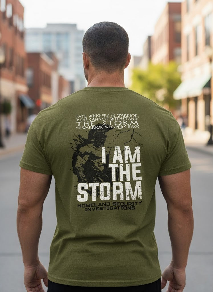 *NEW* HSI I AM THE STORM T-SHIRT-MILITARY GREEN