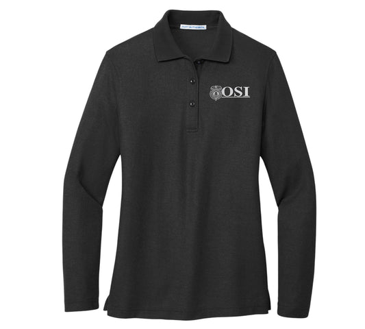 WOMEN'S OSI LOGO LONG SLEEVE PORT AUTHORITY POLO - L500LS