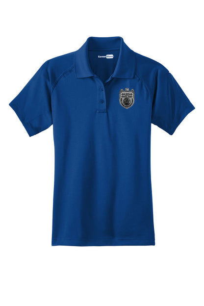 WOMEN'S NCIS SPECIAL AGENT BADGE ON CORNERSTONE TACTICAL POLO-CS411