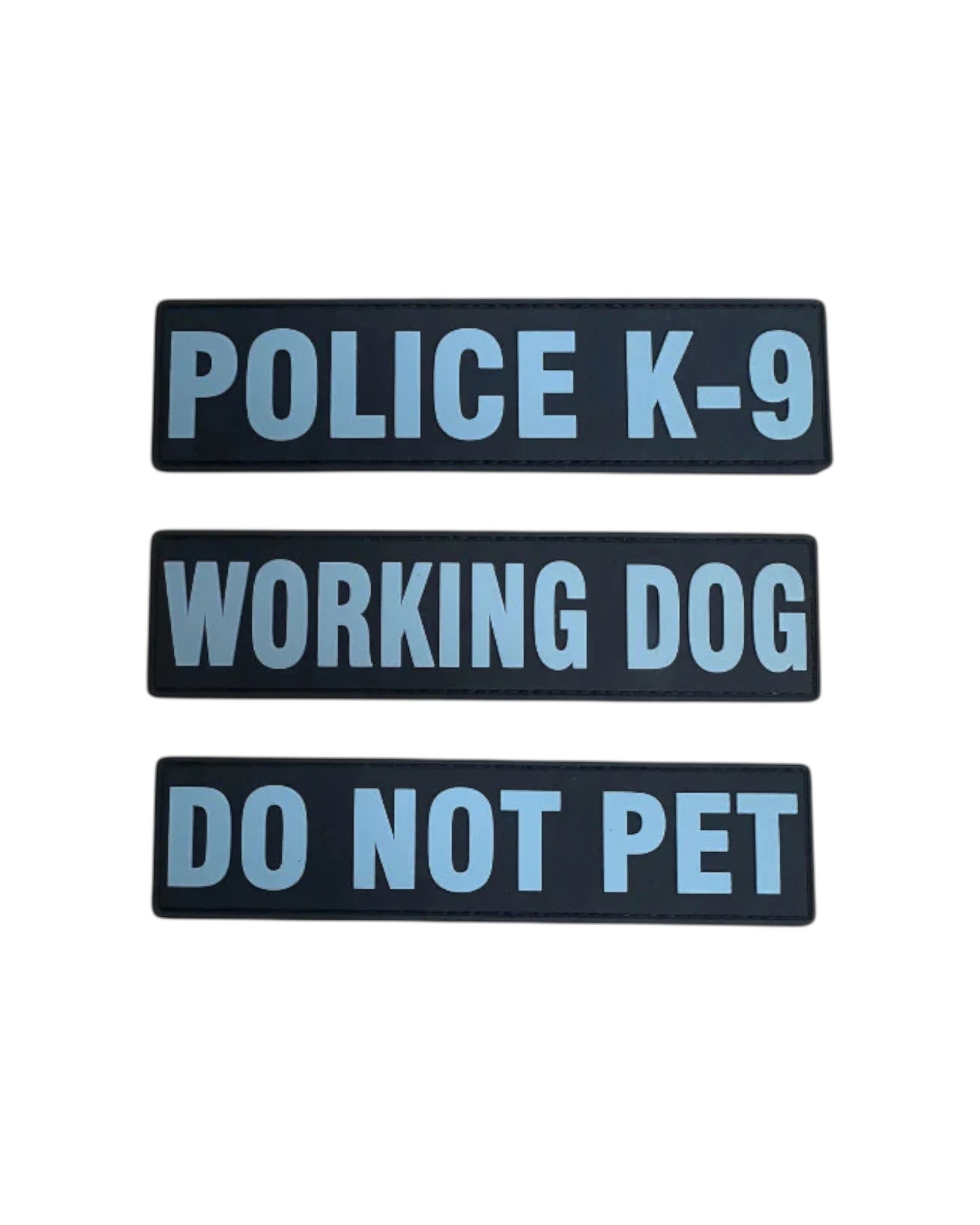 PVC VEST PATCH 6" X 1 1/2"-BLACK/GREY