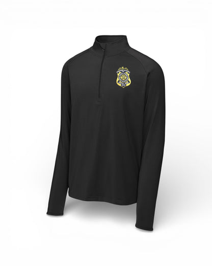DCIS SPECIAL AGENT BADGE 1/4 ZIP PULLOVER SPORT-TEK SPORT WICK STRETCH ST850