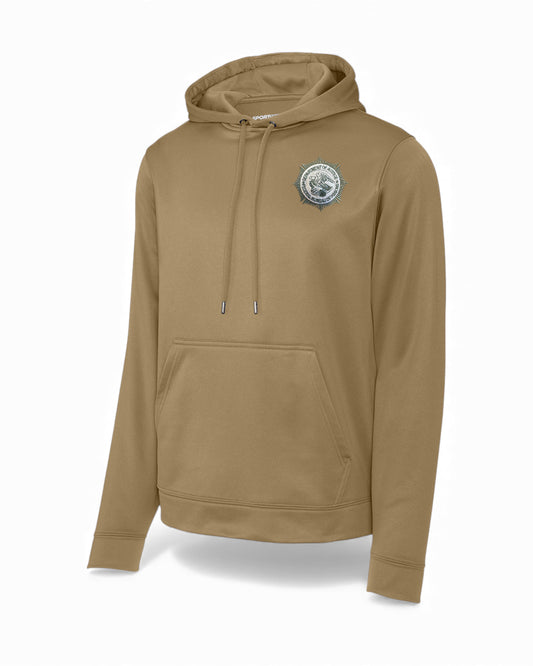 BOP WICKING HOODIE TAN/OD GREEN-F244