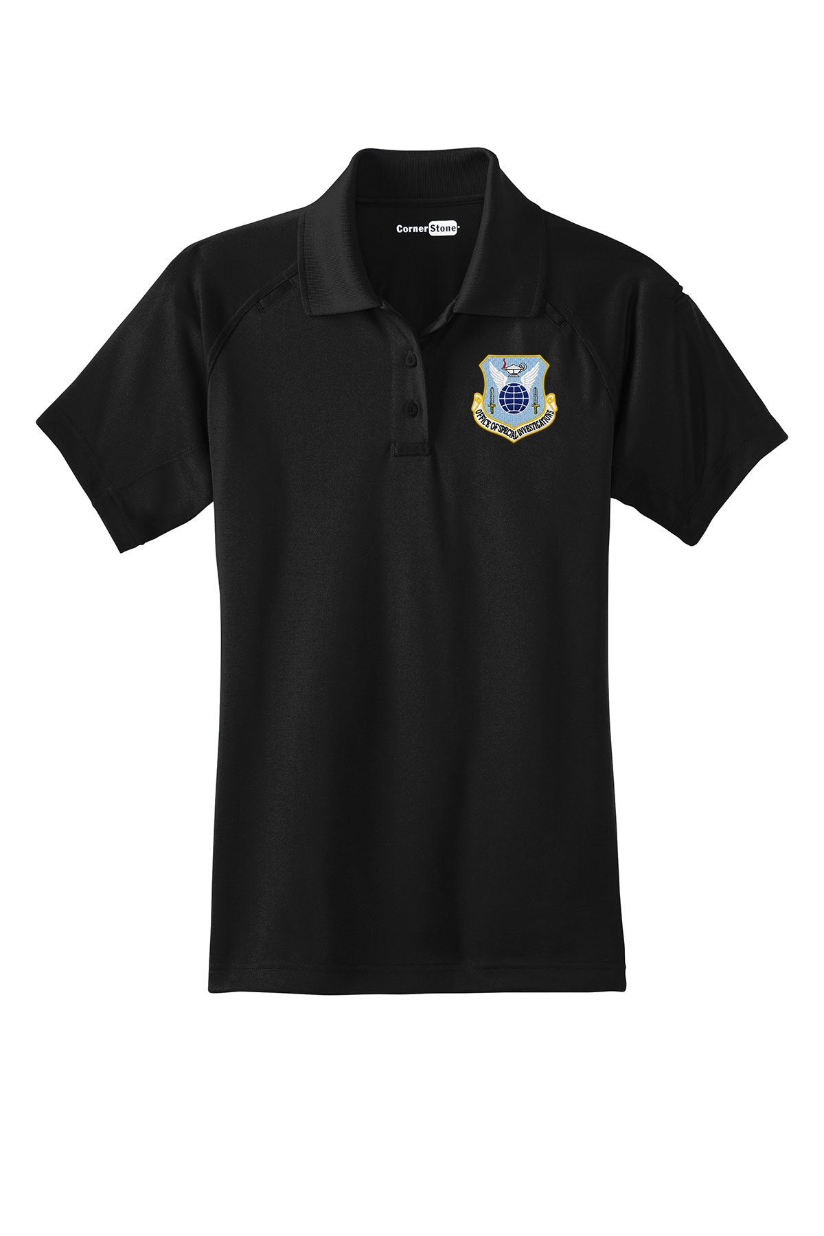 WOMEN'S AF OSI COMMAND SHIELD FULL COLOR CORNERSTONE TACTICAL POLO-CS411