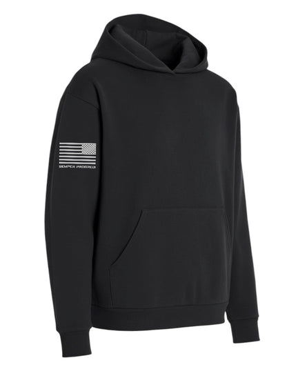 UNISEX MAINSTREET SEMPER PROGREDI REV FLAG HOODED SWEATSHIRT-IND420XD  ** FREE PVC PATCH