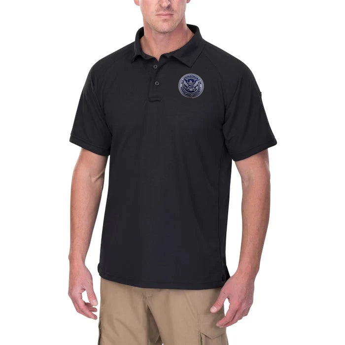 DHS SEAL GREY/NAVY VERTX MEN'S COLDBLACK SHORT SLEEVE POLO CLEARANCE