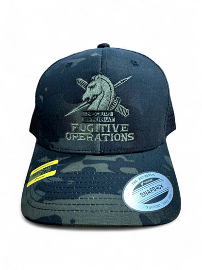 ICE FUGITIVE OPS EMBROIDERED ON YP CLASSIC HAT-6606 MESH SNAPBACK