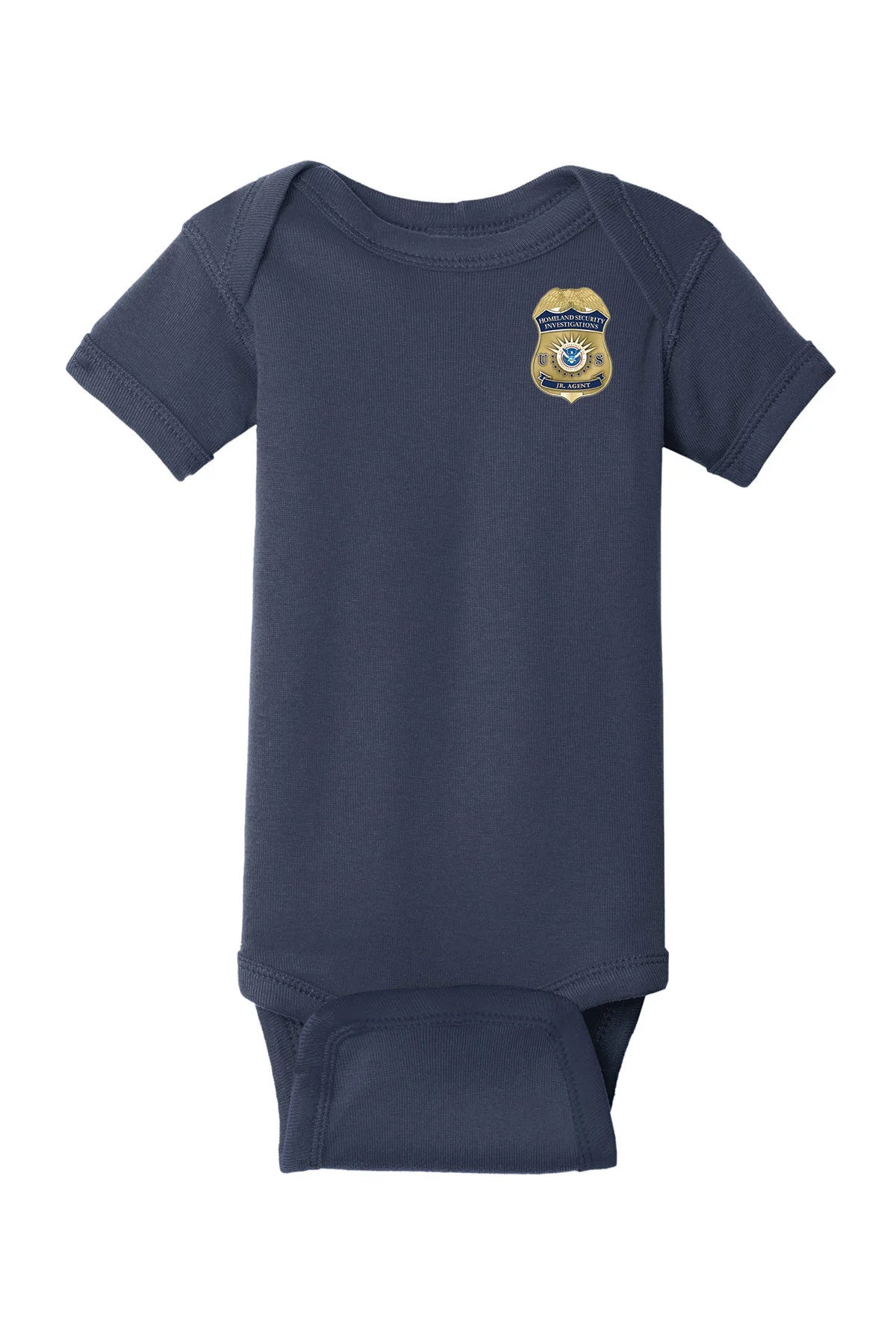 INFANT ONESIE WITH HSI JUNIOR AGENT BADGE