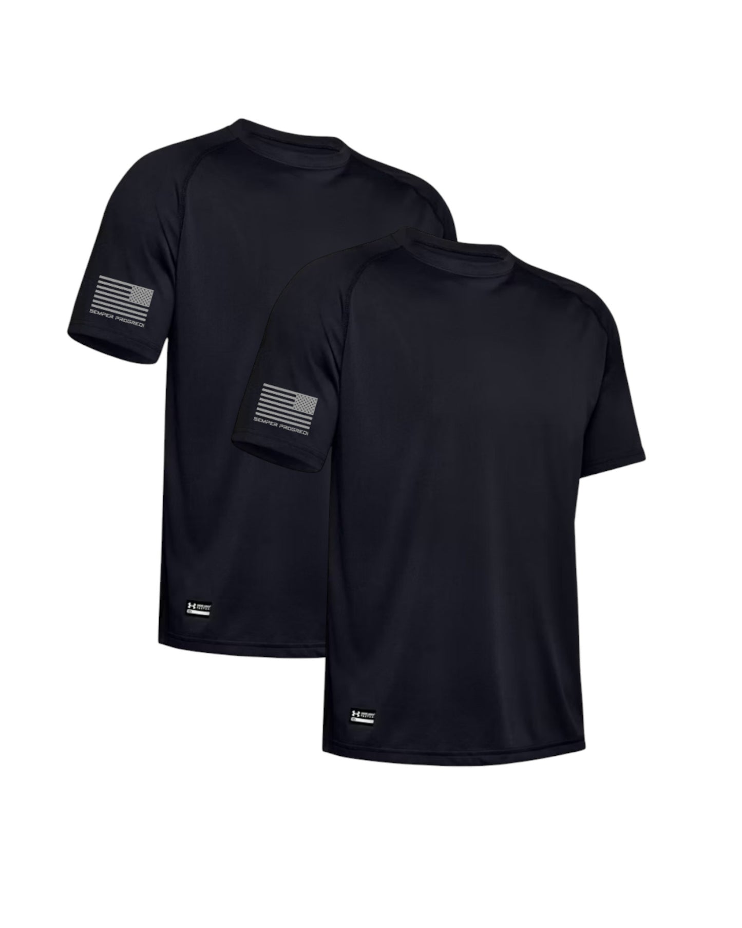 UA TACTICAL TECH 2 PACK SEMPER PROGREDI REV FLAG SHIRT ** FREE PVC PATCH