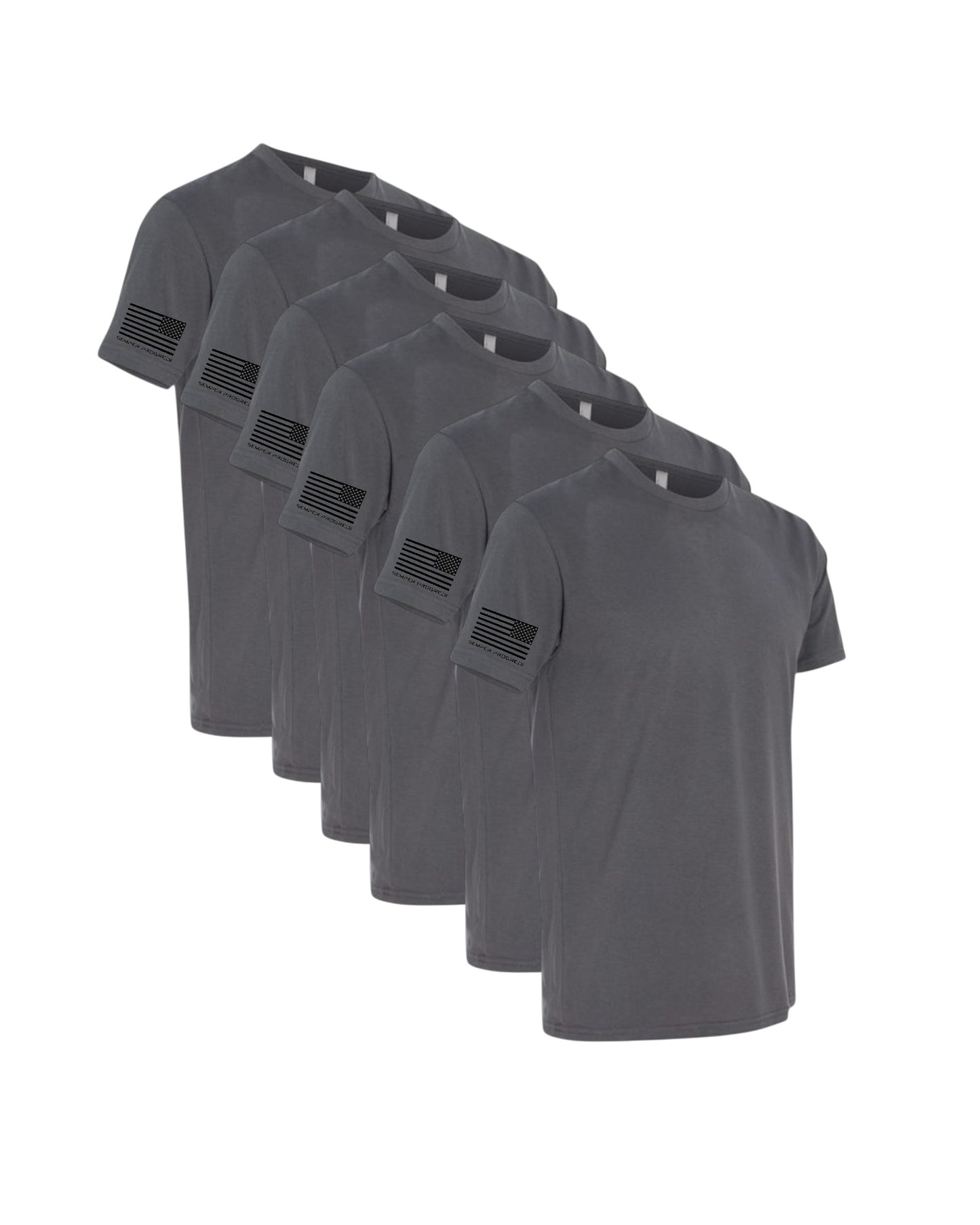 NEXT LEVEL 6 PACK SEMPER PROGREDI REV FLAG SHIRT-6410  ** FREE PVC PATCH