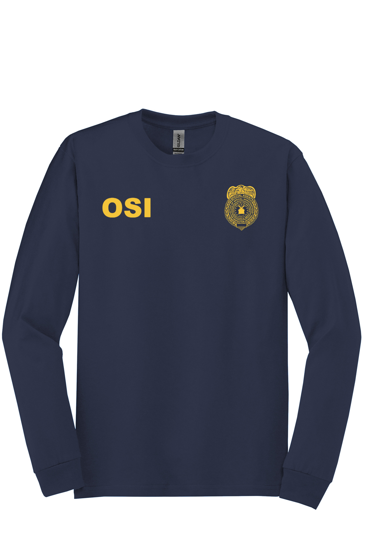 AF OSI RAID LONG SLEEVE T-SHIRT NAVY BLUE/GOLD INK-5400