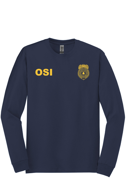 AF OSI RAID LONG SLEEVE T-SHIRT NAVY BLUE/GOLD INK-5400