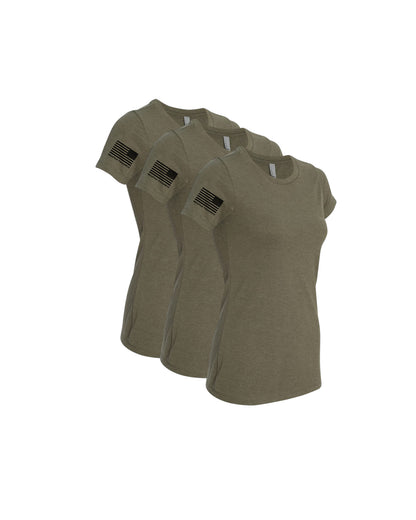 NEXT LEVEL 3 PACK SEMPER PROGREDI REV FLAG LADIES SHIRT-6610 ** FREE PVC PATCH