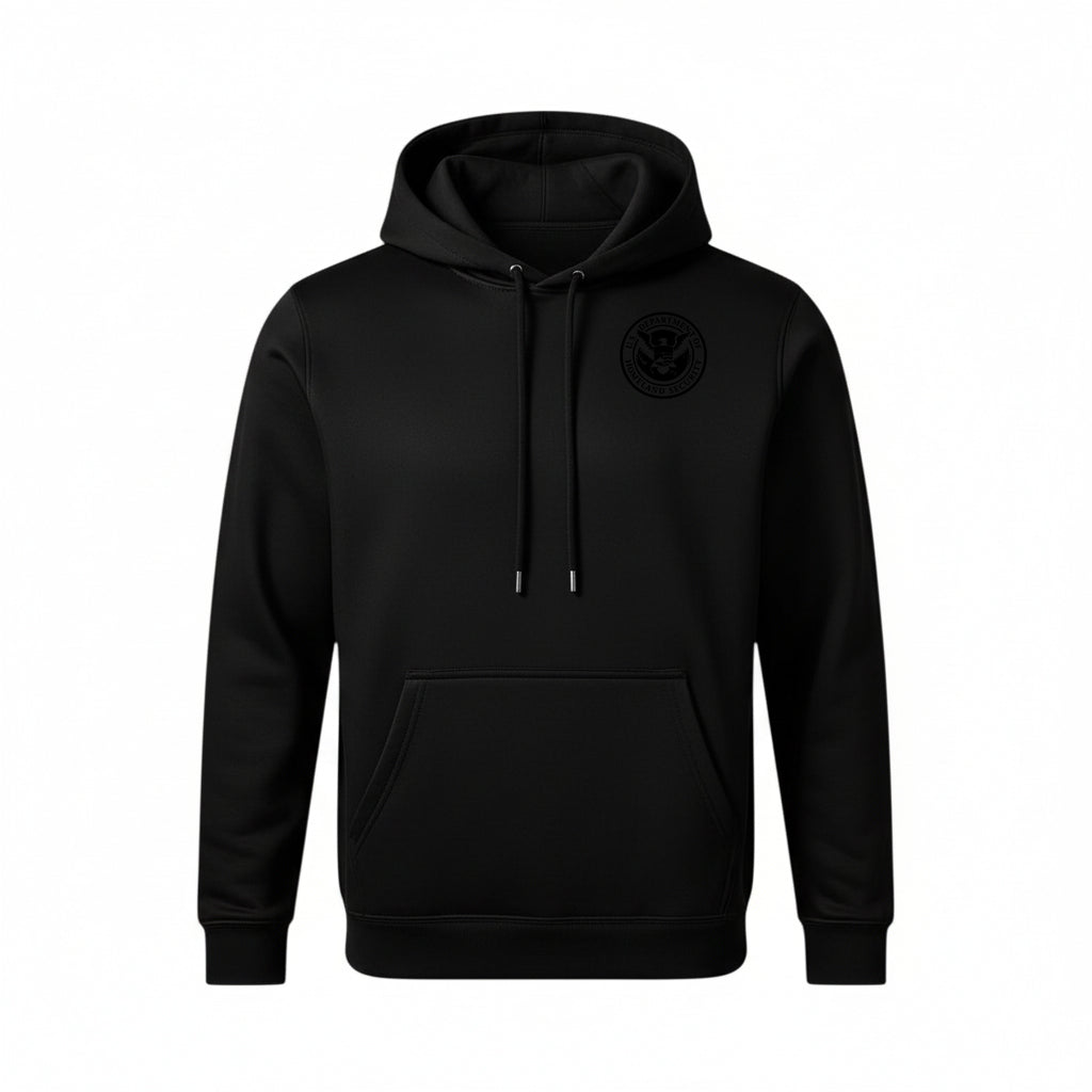 PRINTED DHS SEAL ON WICKING HOODED PULLOVER F244